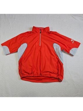Sunice Weather Pullover 1/4 Zip Windshirt Orange And Gray